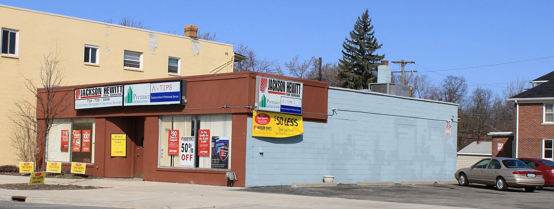 Jackson Hewitt tax service office, 35612 West Michigan Avenue, Wayne, Michigan. Tax preparation business markets worth entering